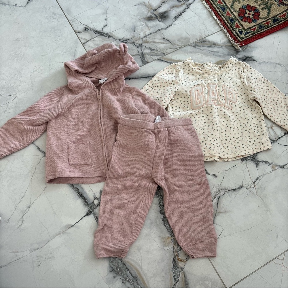 GAP Pink and Cream Kids Matching Set